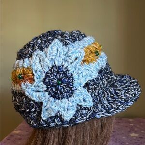 Elegant Knit newsboy baseball cap medium soft acrylic yarn new